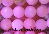 COP1778 15.5 inches 5mm faceted round pink opal beads wholesale