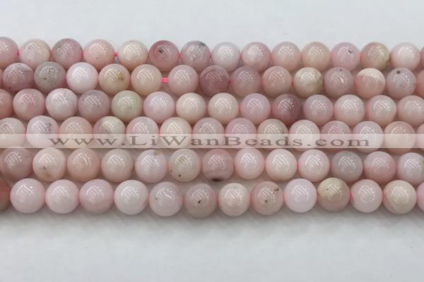 COP1781 15.5 inches 8mm round pink opal gemstone beads