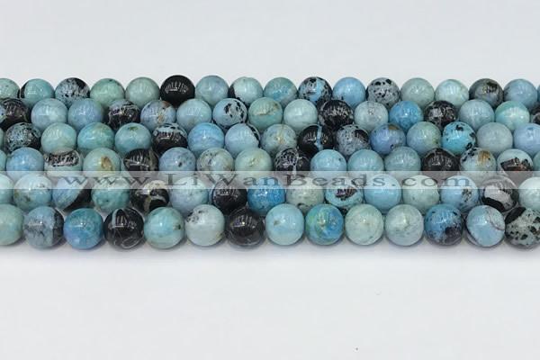 COP1791 15.5 inches 8mm round blue opal gemstone beads