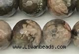 COP1812 15 inches 10mm faceted round grey opal beads