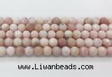 COP1850 15.5 inches 10mm faceted round pink opal gemstone beads wholesale