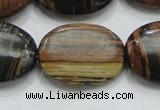 COP217 15.5 inches 22*30mm oval natural brown opal gemstone beads