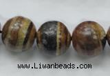 COP225 15.5 inches 18mm round natural brown opal gemstone beads