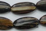 COP234 15.5 inches 15*30mm oval natural brown opal gemstone beads