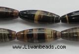 COP242 15.5 inches 10*30mm rice natural brown opal gemstone beads