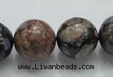 COP250 15.5 inches 20mm round natural grey opal gemstone beads