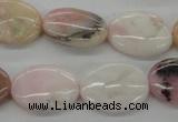 COP26 15*20mm oval natural pink opal gemstone beads Wholesale