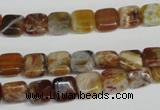 COP320 15.5 inches 8*8mm square brandy opal gemstone beads wholesale