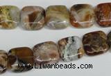 COP321 15.5 inches 12*12mm square brandy opal gemstone beads wholesale