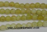 COP330 15.5 inches 4mm round yellow opal gemstone beads wholesale