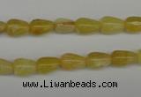 COP337 15.5 inches 6*9mm teardrop yellow opal gemstone beads