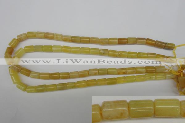 COP338 15.5 inches 8*11mm tube yellow opal gemstone beads