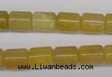 COP339 15.5 inches 10*12mm tube yellow opal gemstone beads