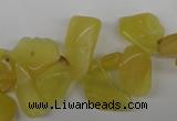 COP348 Top-drilled 7*8mm – 24*25mm freeform yellow opal gemstone beads