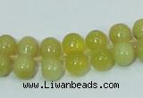 COP355 15.5 inches 8*16mm bone shape yellow opal gemstone beads