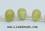 COP357 15.5 inches 13*18mm teardrop yellow opal gemstone beads