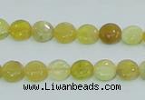 COP358 15.5 inches 8mm coin yellow opal gemstone beads wholesale