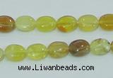 COP360 15.5 inches 8*10mm oval yellow opal gemstone beads wholesale