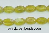 COP361 15.5 inches 9*12mm oval yellow opal gemstone beads wholesale