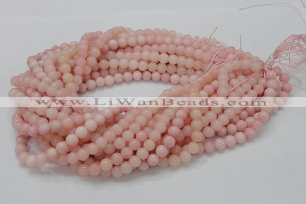 COP403 15.5 inches 8mm round Chinese pink opal gemstone beads