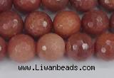 COP444 15.5 inches 10mm faceted round African blood jasper beads