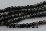 COP451 15.5 inches 4mm round natural grey opal gemstone beads