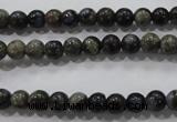 COP452 15.5 inches 6mm round natural grey opal gemstone beads