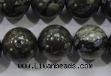 COP458 15.5 inches 18mm round natural grey opal gemstone beads