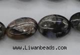 COP496 15.5 inches 10*14mm oval natural grey opal gemstone beads