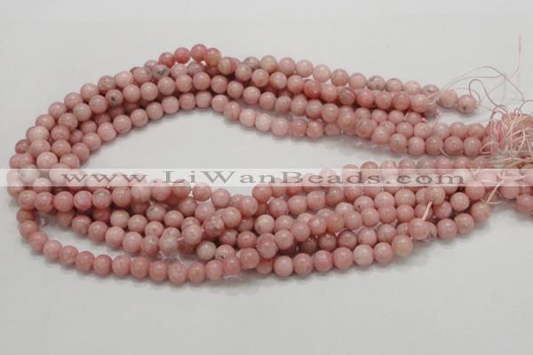 COP52 15.5 inches 7mm round natural pink opal gemstone beads