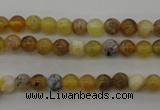 COP586 15.5 inches 4mm round natural yellow & green opal beads