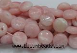 COP59 15.5 inches 6mm flat round natural pink opal gemstone beads