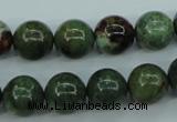 COP654 15.5 inches 12mm round green opal gemstone beads wholesale