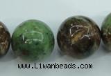 COP658 15.5 inches 20mm round green opal gemstone beads wholesale