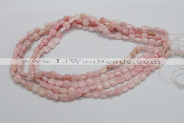 COP67 15.5 inches 8*8mm square natural pink opal gemstone beads