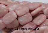 COP69 15.5 inches 10*14mm rectangle natural pink opal gemstone beads