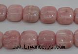 COP79 15.5 inches 12*12mm square natural pink opal gemstone beads