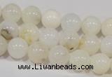 COP902 15.5 inches 10mm round natural white opal gemstone beads