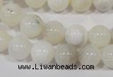 COP903 15.5 inches 12mm round natural white opal gemstone beads