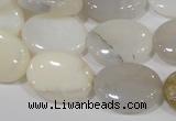 COP908 15.5 inches 15*20mm oval natural white opal gemstone beads