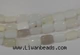 COP911 15.5 inches 6*8mm rectangle natural white opal gemstone beads