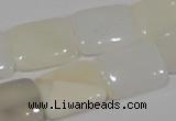 COP915 15.5 inches 15*20mm rectangle natural white opal gemstone beads