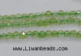 COQ11 16 inches 6mm faceted round dyed olive quartz beads wholesale