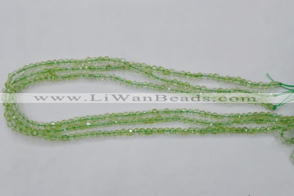 COQ11 16 inches 6mm faceted round dyed olive quartz beads wholesale