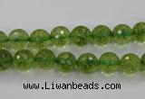 COQ14 16 inches 10mm faceted round dyed olive quartz beads wholesale