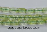 COQ21 16 inches 6*10mm rice dyed olive quartz beads wholesale