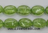 COQ24 16 inches 12*16mm oval dyed olive quartz beads wholesale