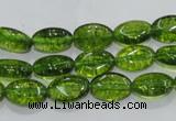 COQ35 15.5 inches 8*12mm oval dyed olive quartz beads wholesale