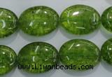 COQ37 15.5 inches 15*20mm oval dyed olive quartz beads wholesale