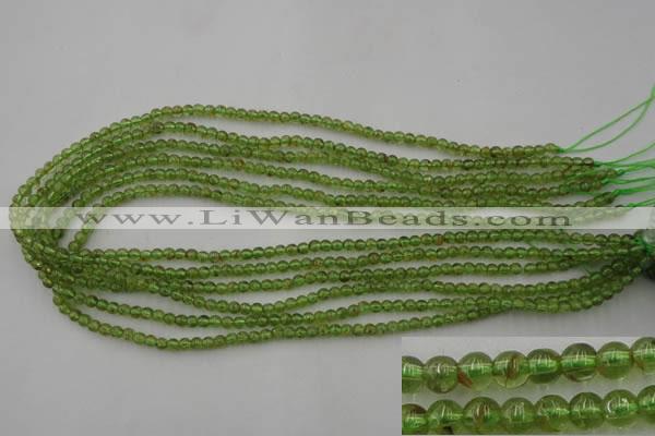 COQ51 15.5 inches 4mm round natural olive quartz beads wholesale